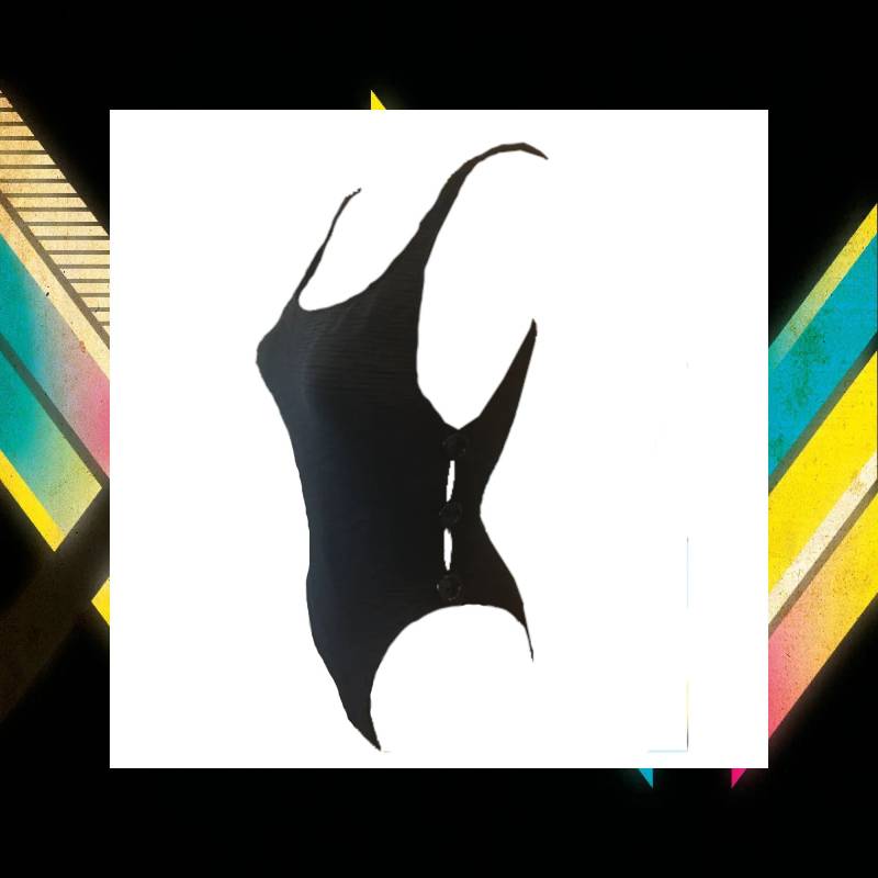 80Er 90Er Bademode Schwarzer Einteiler Badeanzug Hoch Geschnittene Hüfte By Daffy Größe Xs - Small von shhweetVintage