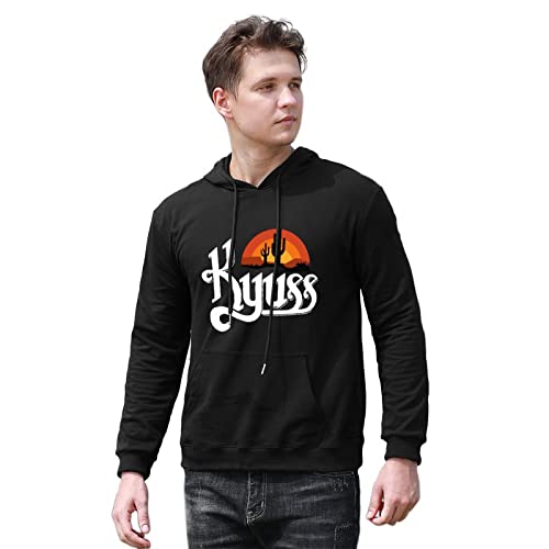 shiji Kyuss Logo Metal Band Music O Neck Men Hoodies M, Gray Black XL von shiji