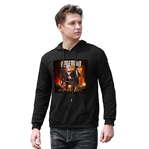 shiji Men's Till and Lindemann On Golden Showers Nerdy Printed Pullover Hoodies Long Sleeve Hooded Sweatshirt Black L von shiji