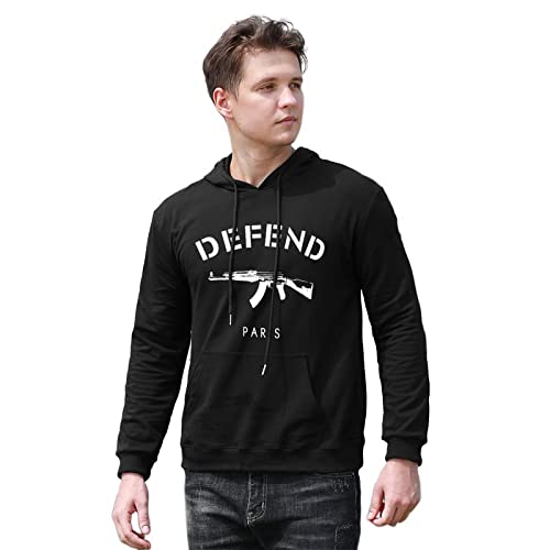 shiji New Defend Paris Ak47 Funny Tumblr Hoodie New Men's Hoodies Hoodie Black L von shiji