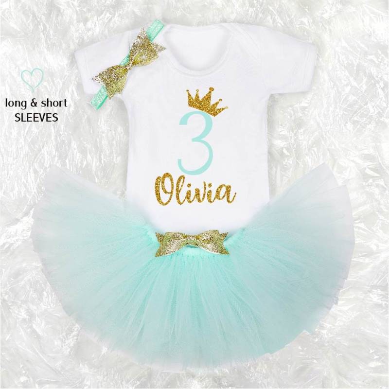 3rd Birthday Girl Outfit/Geschenk Personalisiertes Geburtstags-Party Personalisierte Dritte Geburtstagsparty von shinyncutie