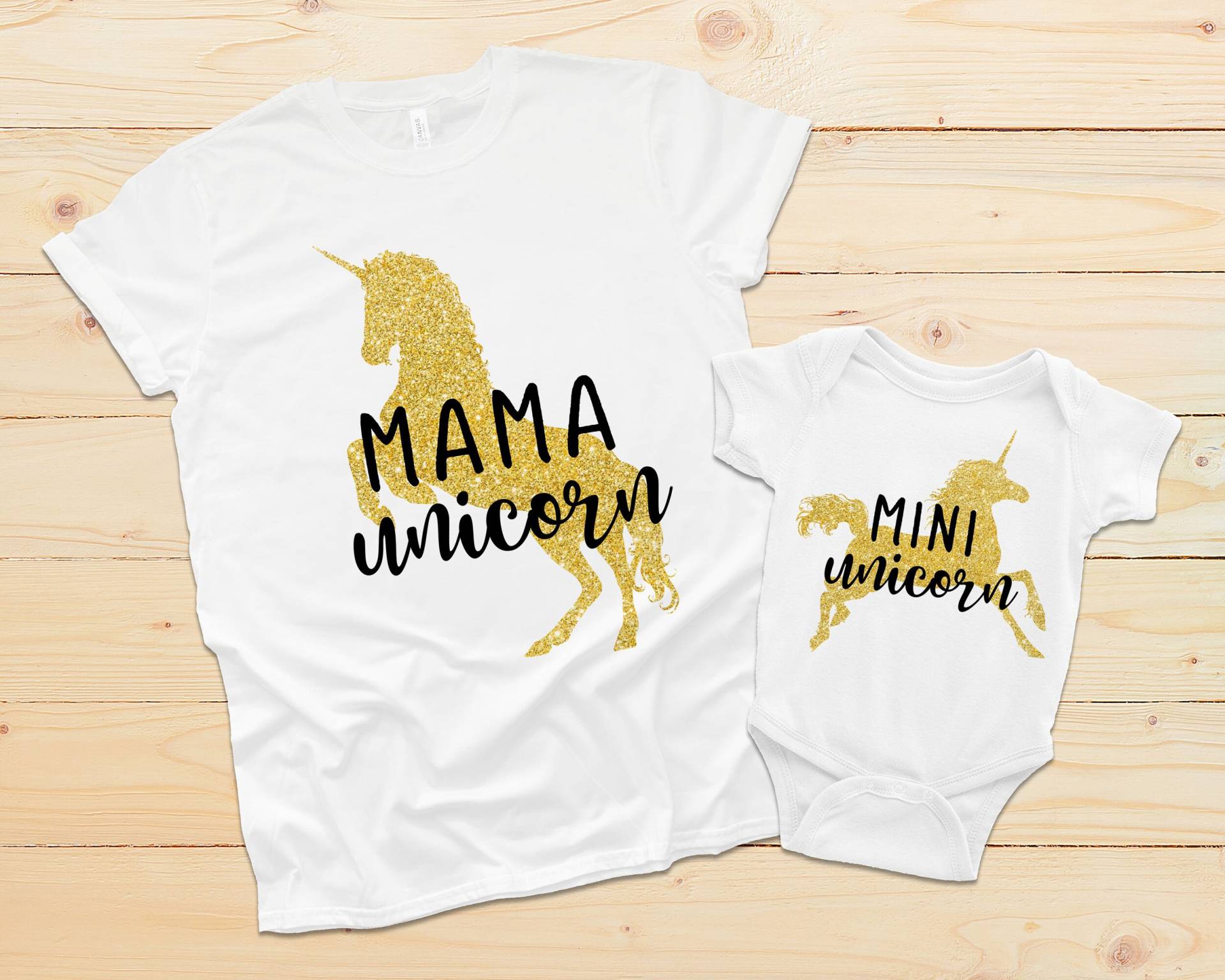 Mama Und Baby T-Shirts/Einhorn T-Shirt Geschenk Für Zum Muttertag Thema Party von shinyncutie