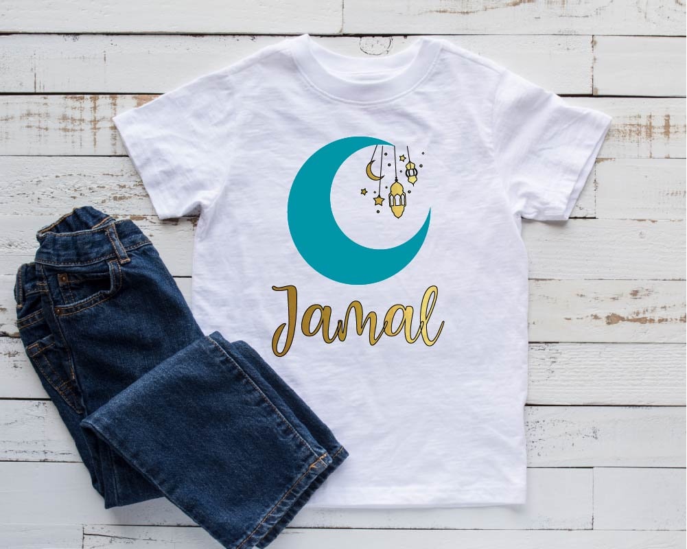 Personalisiertes Eid T-Shirt Für Kinder/ Kinder Geschenk/ Outfit/Eid Party/Geschenk Eid/Ramadan Geschenk von shinyncutie