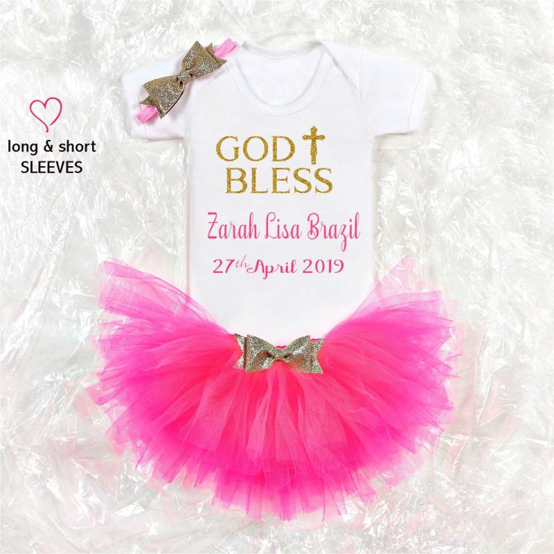 Tauftag Outfit Baby Mädchen Personalisiert Kleinkinder Geburtstag von shinyncutie