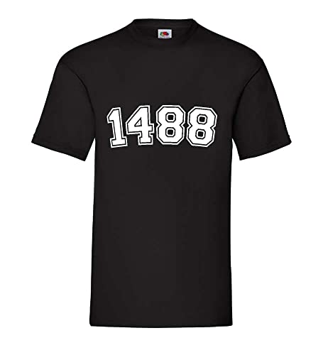 1488 Männer T-Shirt Schwarz XL von shirt84