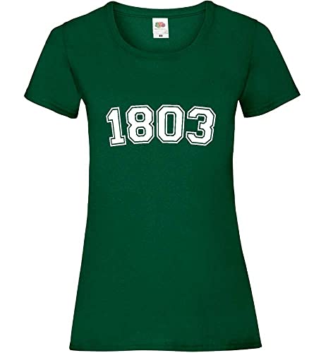 1803 Frauen Lady-Fit T-Shirt Flaschengrün M von shirt84