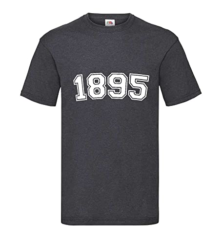 1895 Männer T-Shirt Dunkelgrau Meliert XL von shirt84