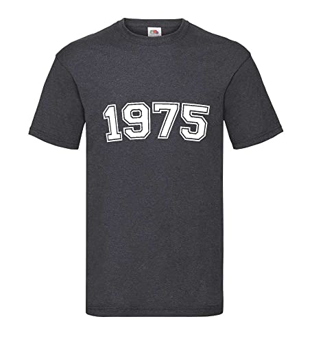 1975 Männer T-Shirt Dunkelgrau Meliert XL von shirt84