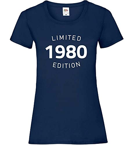 1980 Limited Edition Frauen Lady-Fit T-Shirt Navy M von shirt84