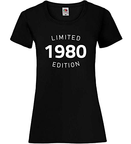 1980 Limited Edition Frauen Lady-Fit T-Shirt Schwarz XL von shirt84