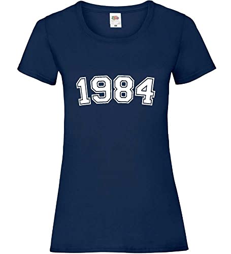 1984 Frauen Lady-Fit T-Shirt Navy XS von shirt84