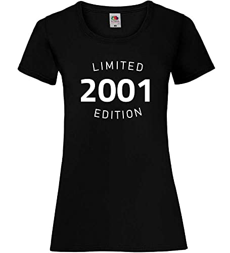 2001 Limited Edition Frauen Lady-Fit T-Shirt Schwarz XS von shirt84