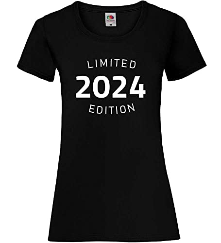 2024 Limited Edition Frauen Lady-Fit T-Shirt Schwarz XXL von shirt84