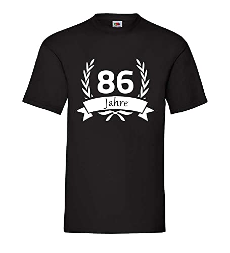 86 Geburtstag im Lorbeerkranz Männer T-Shirt Schwarz 3XL von shirt84