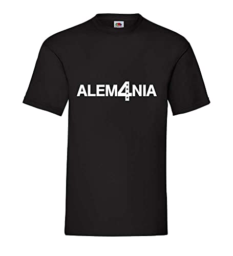 Alemania Weltmeister Deutschland Männer T-Shirt Schwarz XXL von shirt84