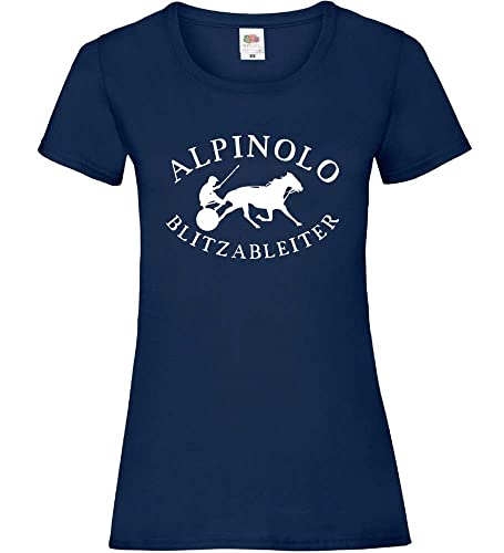 Alpinolo auf Blitzableiter Frauen Lady-Fit T-Shirt Navy S von shirt84
