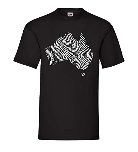 Australien Fingerabdruck Männer T-Shirt Schwarz XL von shirt84