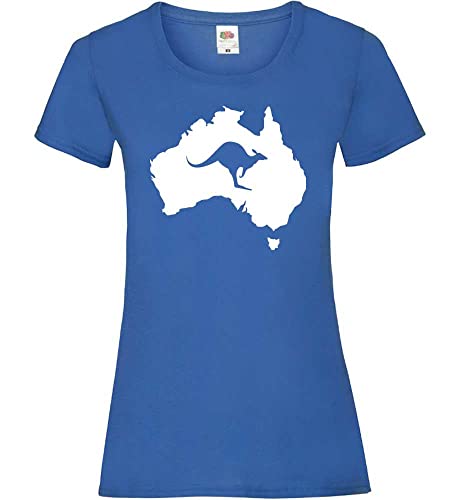 Australien mit Känguru Frauen Lady-Fit T-Shirt Royal L von shirt84