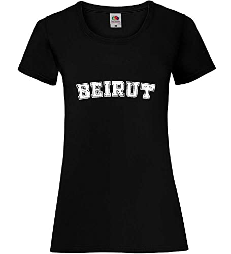 Beirut Frauen Lady-Fit T-Shirt Schwarz L von shirt84