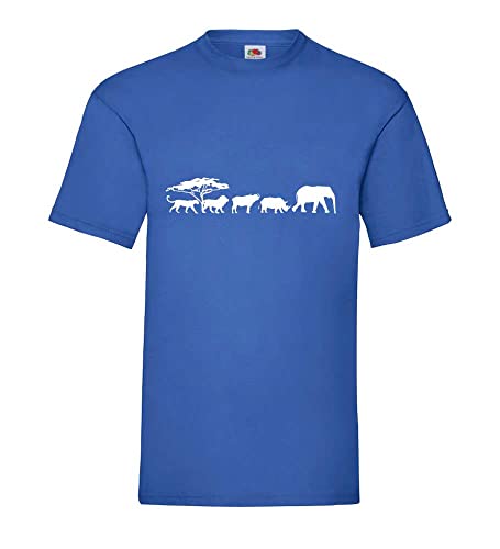 Big Five in der Savanne Männer T-Shirt Royal Blau XXL von shirt84