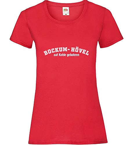 Bockum-Hövel auf Kohle gebohren Frauen Lady-Fit T-Shirt Rot XL von shirt84