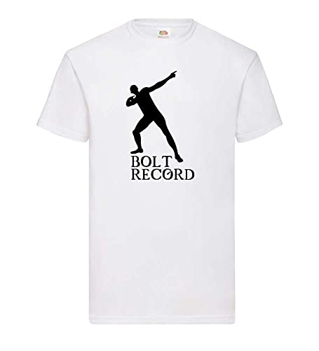 Bolt Record Männer T-Shirt Weiß XXL von shirt84