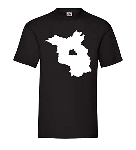 Brandenburg Umriss Männer T-Shirt Schwarz M von shirt84