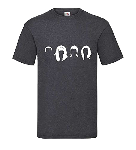 Bundy Frisuren Männer T-Shirt Dunkelgrau Meliert L von shirt84