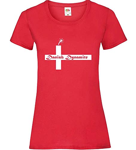Danish Dynamite Frauen Lady-Fit T-Shirt Rot S Danish Dynamite Frauen Lady-Fit T-Shirt Rot S von shirt84