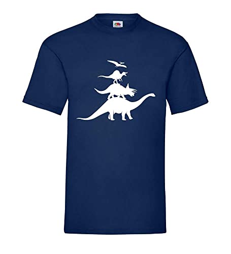 Dino Stadtmusikanten Männer T-Shirt Navy L von shirt84