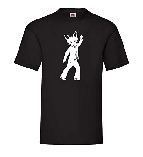 Disco Fox Männer T-Shirt Schwarz XL von shirt84