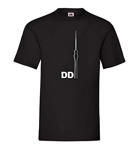 Dresden Fernsehturm Männer T-Shirt Schwarz S von shirt84