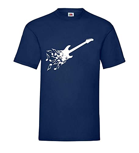 E-Gitarre aus Noten Männer T-Shirt Navy S von shirt84