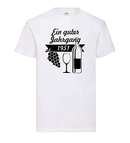 EIN guter Jahrgang 1951 Männer T-Shirt Weiß M von shirt84