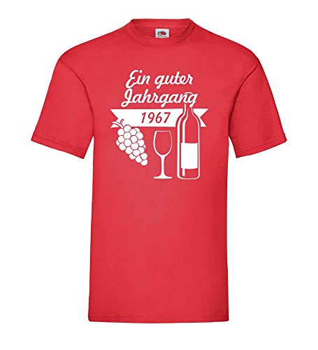 EIN guter Jahrgang 1967 Männer T-Shirt Rot XL von shirt84