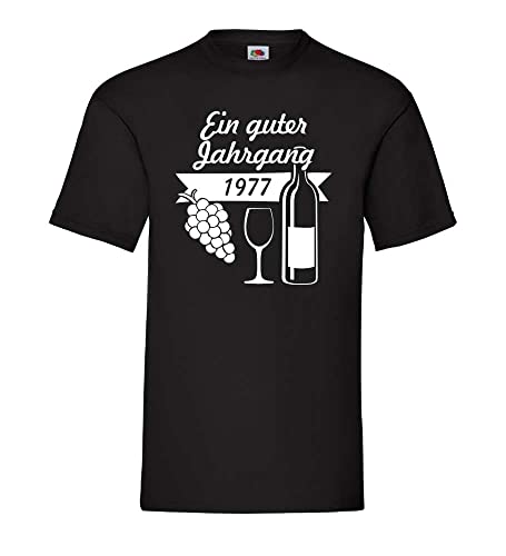 EIN guter Jahrgang 1977 Männer T-Shirt Schwarz L von shirt84