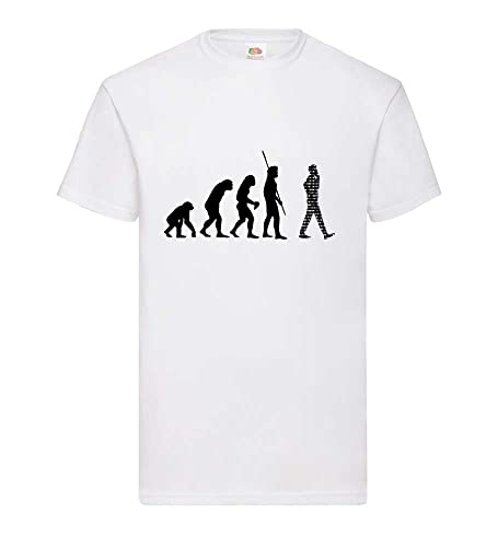 Evolution Handy Binary Männer T-Shirt Weiß M von shirt84