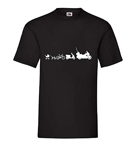 Evolution Motorrad Goldwing Männer T-Shirt Schwarz 3XL von shirt84