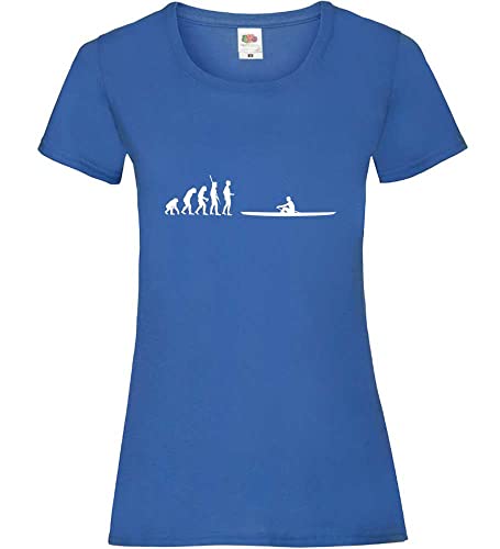 Evolution Rudern Frauen Lady-Fit T-Shirt Royal S von shirt84