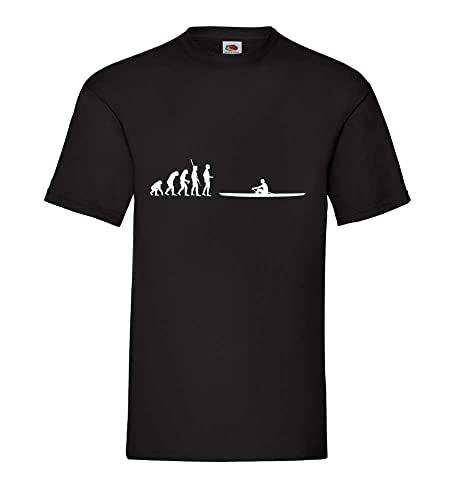 Evolution Rudern Männer T-Shirt Schwarz L von shirt84