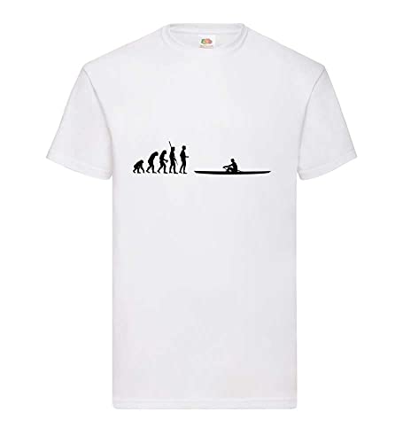 Evolution Rudern Männer T-Shirt Weiß XL von shirt84