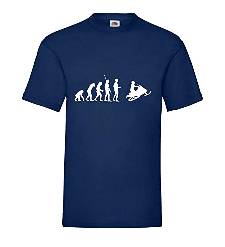 Evolution Schneemobil Männer T-Shirt Navy L von shirt84