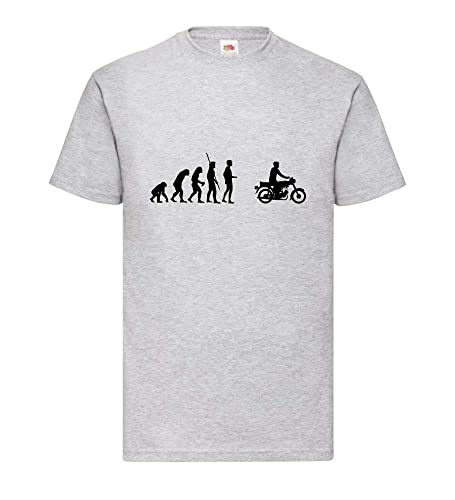 Evolution Simson Moped Männer T-Shirt Grau L von shirt84