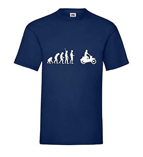 Evolution Simson Schwalbe Männer T-Shirt Navy XL von shirt84