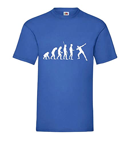Evolution Usain Bolt Männer T-Shirt Royal Blau XXL von shirt84