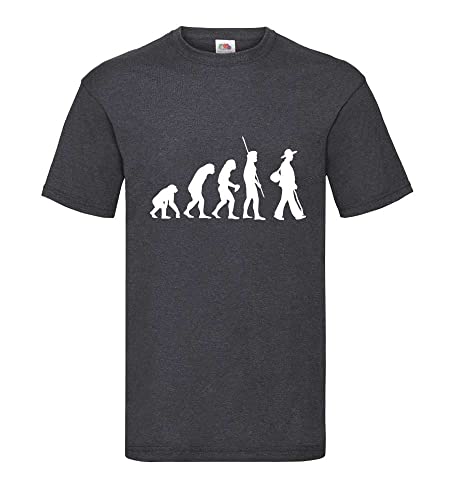 Evolution Zimmermann Männer T-Shirt Dunkelgrau Meliert XL von shirt84
