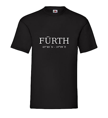 FÜrth Koordinaten Männer T-Shirt Schwarz L von shirt84