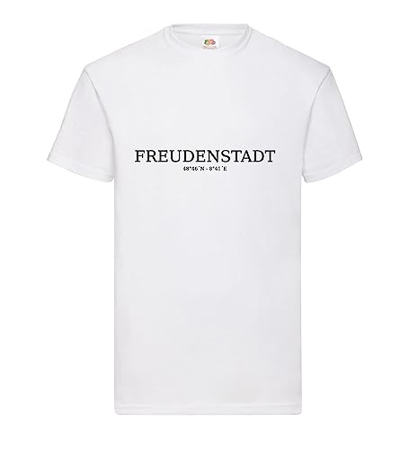 Freudenstadt Koordinaten Männer T-Shirt Weiß S von shirt84