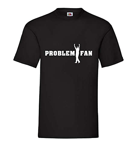 Fußball Problemfan Männer T-Shirt Schwarz XXL von shirt84