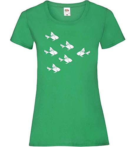 Gegen den Strom Goldfisch Frauen Lady-Fit T-Shirt Grün XL von shirt84
